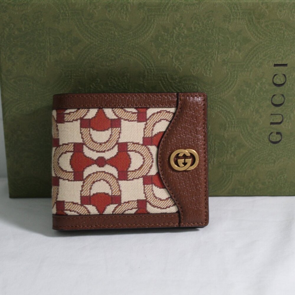 NEW GUCCI Interlocking GG Horsebit Bifold Wallet 751882